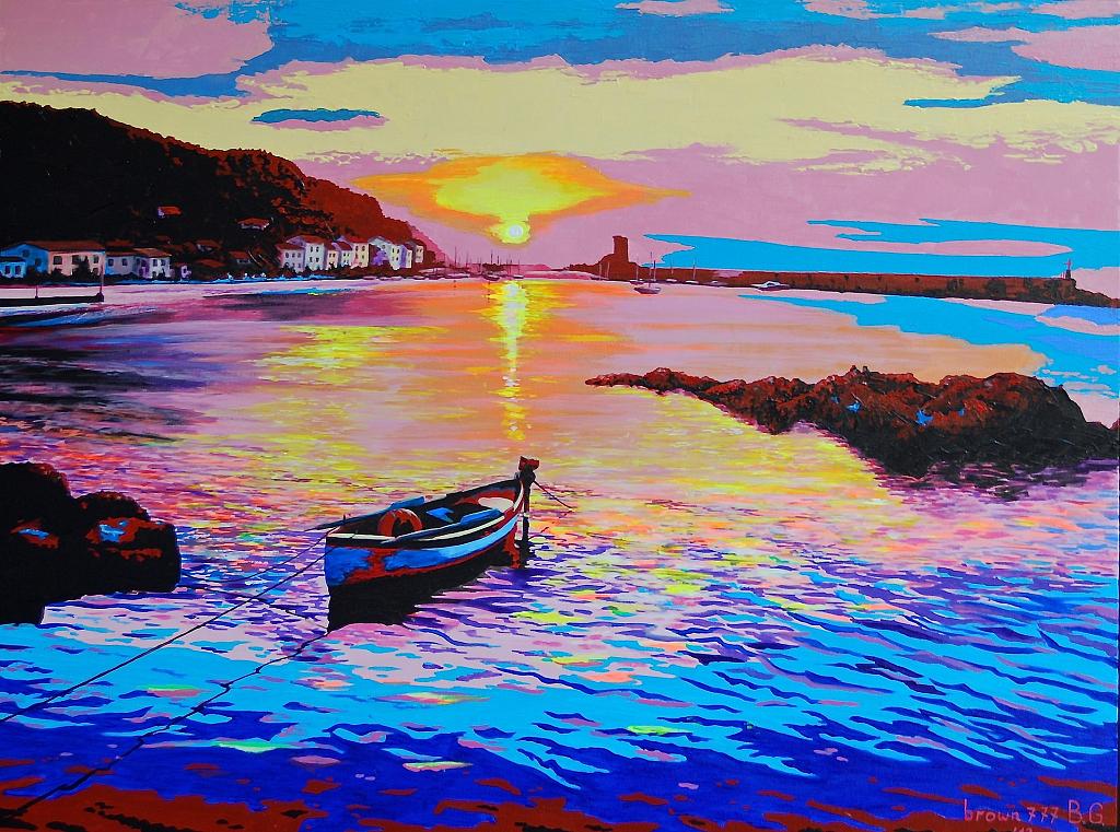 dipinto-quadro-tramonto-sul-porto-382_LARGE.JPG