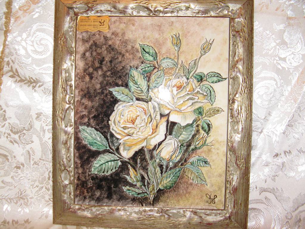 Rose - silvia diana - Ceramica con decorazione sopra smalto