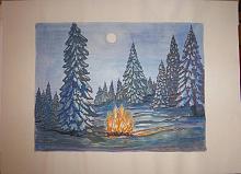Arctic Night - silvia diana - Watercolor - 200€