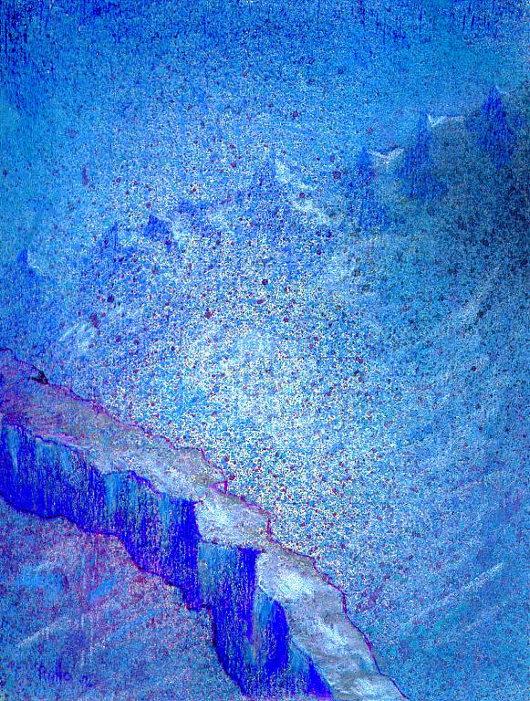 paesaggio in blu all'imbrunire - daniele Rallo  - mista - 50 €