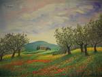 tuscan  country - silvia diana - Watercolor - 350 €