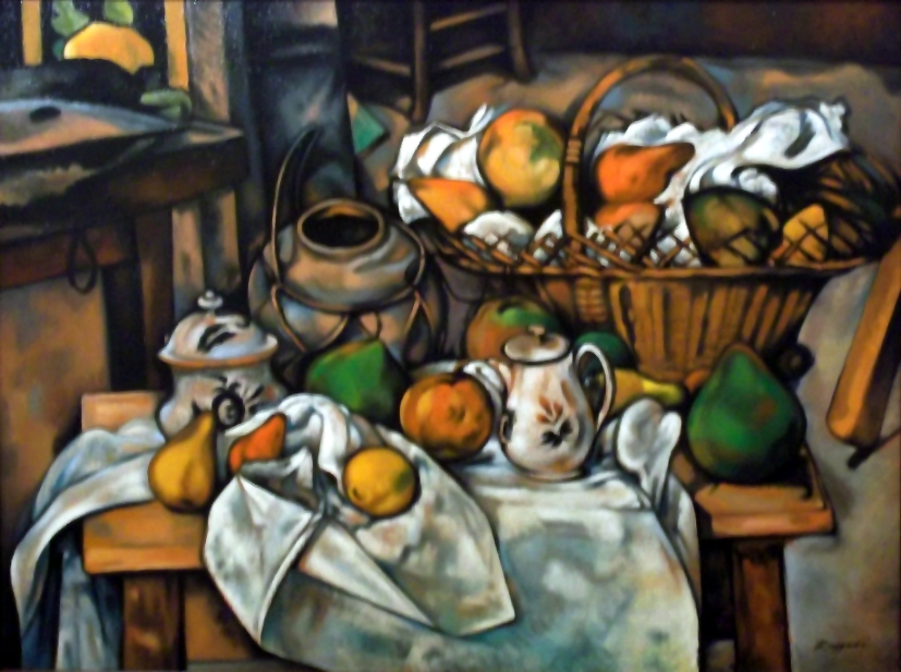 Copia d'autore da Paul Cèzanne: Tavolo da cucina - Salvatore Ruggeri - Olio