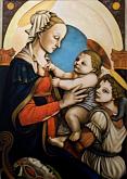 Copia d'autore da Sandro Botticelli: Madonna con bambino - Salvatore Ruggeri - Olio