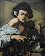 Copia d'autore da Caravaggio: Ragazzo morso da un ramarro - Salvatore Ruggeri - Olio