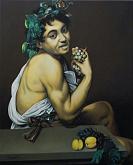 Art reproductions by Caravaggio: Young sick Bacchus - Salvatore Ruggeri - Oil