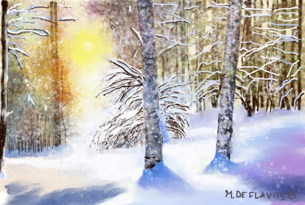 Una bella nevicata - Michele De Flaviis - Digital Art