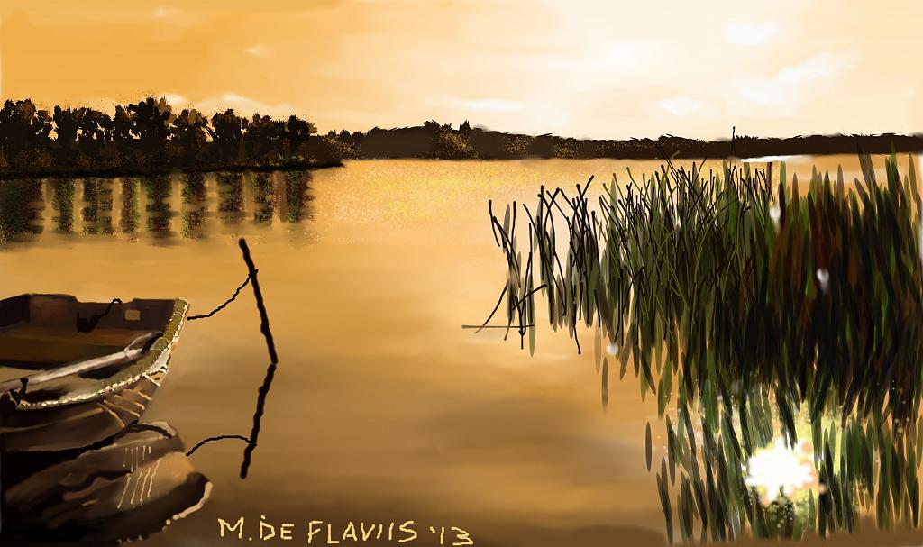 Tramonto sull'acqua - Michele De Flaviis - Digital Art