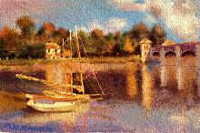 Copia C. Monet (Le pont d'Argenteuil) - Michele De Flaviis - Digital Art - 100€