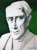 Portrait of Georges Braque - Gabriele Donelli - Pencil and acrylic