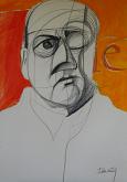 Portrait of Dino Campana - Gabriele Donelli - Pencil and acrylic