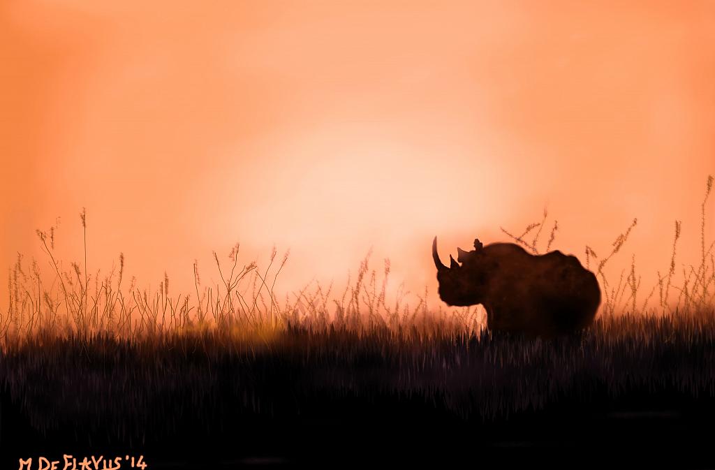 Rinoceronte della Savana - Michele De Flaviis - Digital Art
