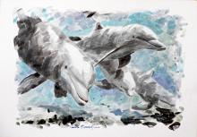 DOLPHINS - Paolo Benedetti - Acrylic - €