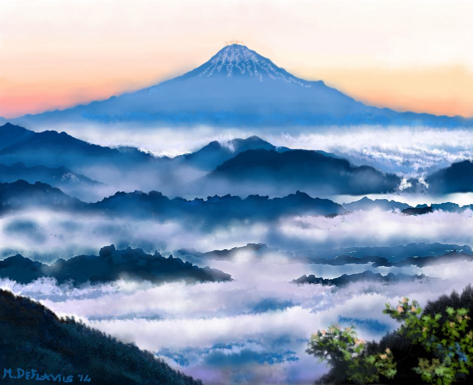 Monte Fuji - Michele De Flaviis - Digital Art