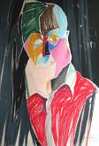 Portrait of Francis Bacon - Gabriele Donelli - Pastel and acrylic