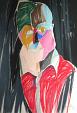 Ritratto di Francis Bacon - Gabriele Donelli - Pastelli e acrilici