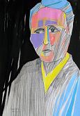 Portrait of Gertrude Stein - Gabriele Donelli - Pencil and acrylic