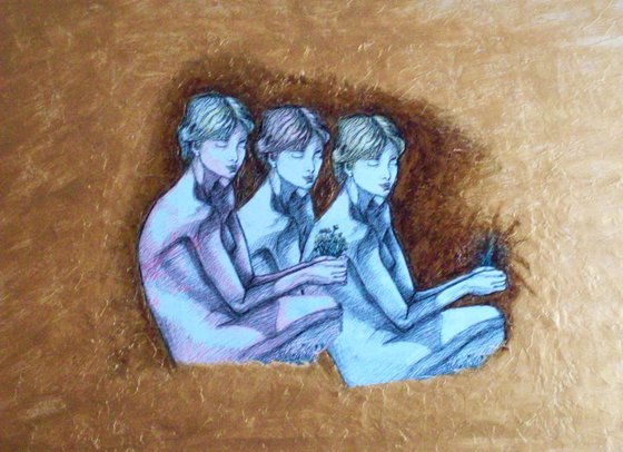 Studio per nudo femminile - Pietro Dell Aversana - Olio - 120 €