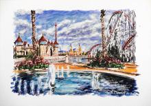  RAINBOW MAGICLAND 1 - The Amusement Park in Rome - Paolo Benedetti - Acrylic - 80€