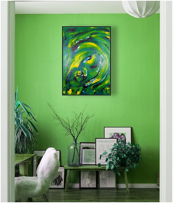 Untitled in green - Davide De Palma - Olio - 250 €