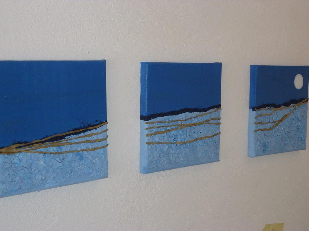 Gruppo di 3 piccoli quadri  - RITA SCARPELLI - pittura materica - 156 €