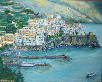 Amalfi, Paesaggio marino - Ruzanna Scaglione Khalatyan - Acrilico
