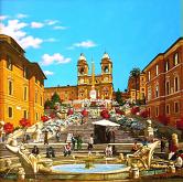 Piazza di Spagna - Roma - Paolo Benedetti - Acrilico - 2500€