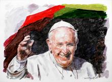 Pope Francis 10 - Paolo Benedetti - Acrylic - 100€