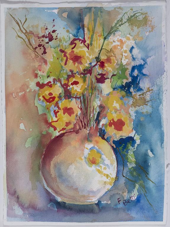 vaso con fiori - fiorella betti - Acquerello - 150 €