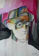 Ritratto di James Joyce - Gabriele Donelli - Pastello e acrilico