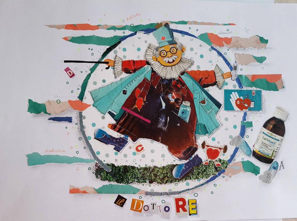 IL DOTTORE ciclo I MESTIERI - BubArt Studio - Collage - 100 €