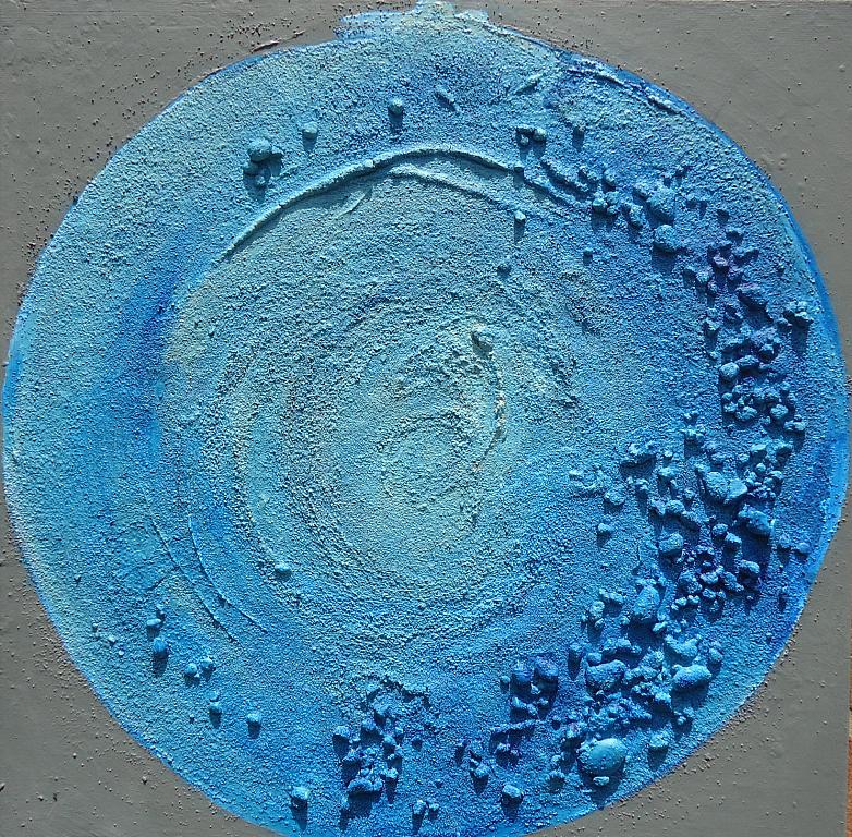Luna Blu - RITA SCARPELLI - pittura materica - 80 €