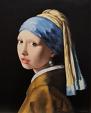 La ragazza con l'orecchino di perla . Jan Vermeer - Mery BLINDU - Olio