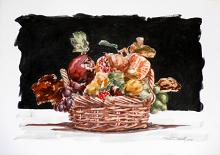 BASKET WITH MIXED FRUIT - Paolo Benedetti - Acrylic - €