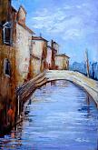  the heart gathered along the waters of the canal . Chioggia  - Carla Colombo - Oil