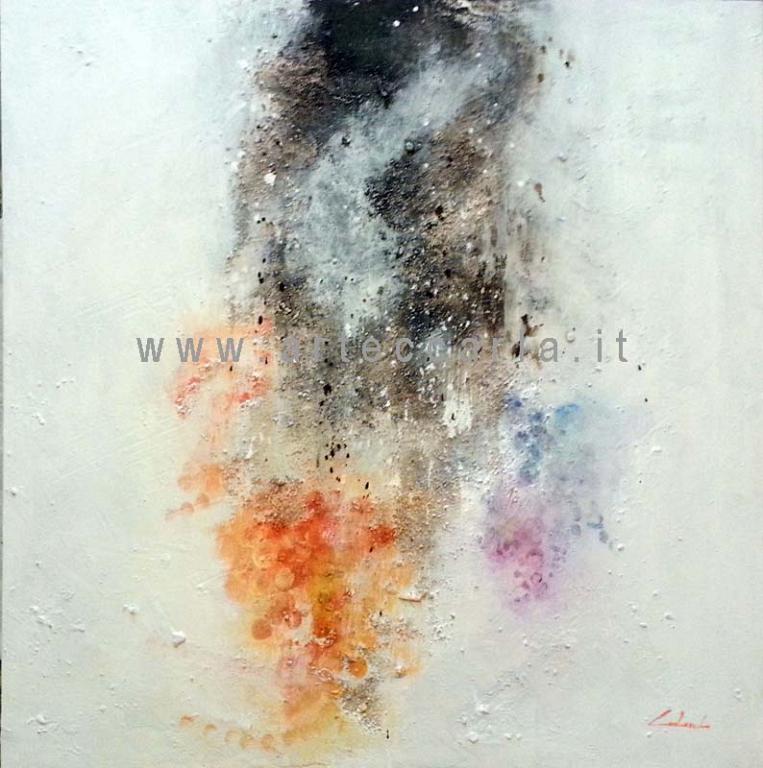 Constant presences hover in the cosmos of the invisible g - Carla Colombo - oil + sand