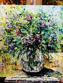 roses in vase - tiziana marra - Action painting