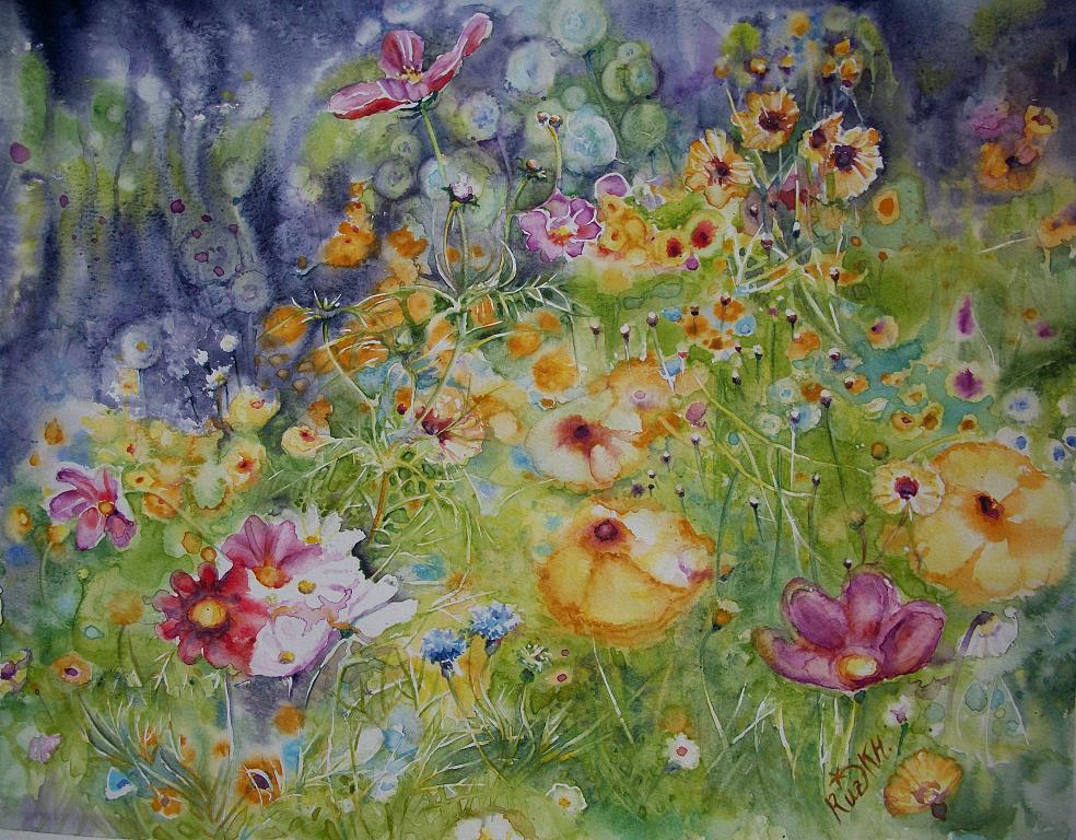 breath of spring - Ruzanna Scaglione Khalatyan - Watercolor