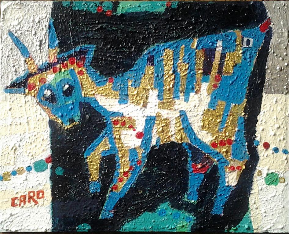 La capra azzurra - Caro Caro - Acrilico - 900 €
