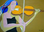 Ragazza con il violino - Gabriele Donelli - Acrilico