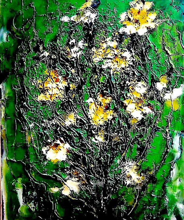 fiori gialli - mario fanconi - Olio