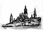 Basilica del Pilar - Lucio Forte - Ink on paper - 70 €