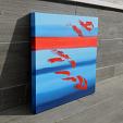 Red and blues, 50x50 cm - Davide De Palma - Acrilico - 150€