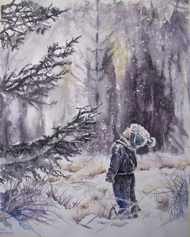 Magic Snow - Ruzanna Scaglione Khalatyan - Watercolor