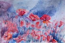 Poppies - Ruzanna Scaglione Khalatyan - Watercolor