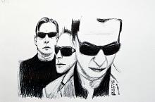 Synth Pop Band 2 - Lucio Forte - black pen on paper - 98€