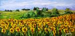 the sun in the sunflowers - Carla Colombo - Oil - € - Sold!