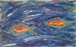 Pesci in mare - Girolamo Peralta - Olio - acrilico - Stucco - 350 €