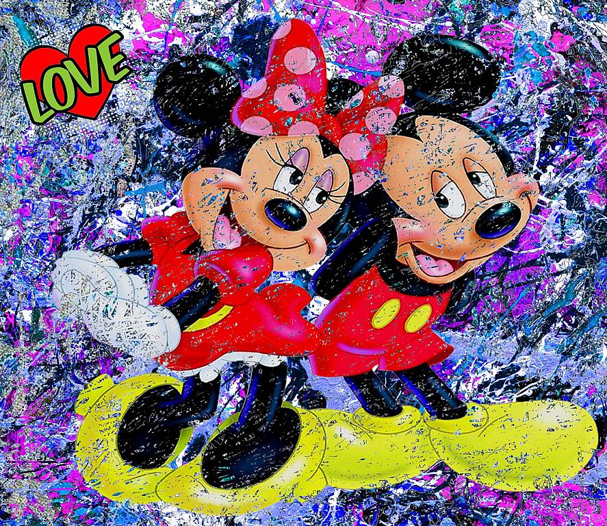 Mickey Mouse and  Minnie - francesco ottobre - Digital Art - 150 €
