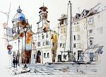 OBELISK - Guido Ferrari - Watercolor - 230€