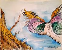 I took lightness on the fly - Carla Colombo - Watercolor - €